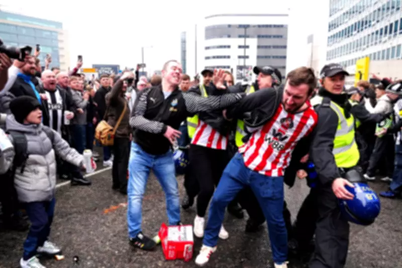 Violent Clashes Erupt Outside St James' Park Ahead of Tyne-Wear Derby