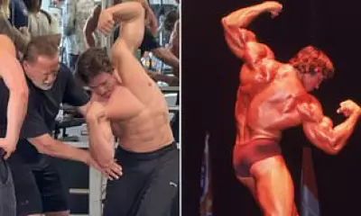Arnold Schwarzenegger Coaches Son Joseph Baena for Bodybuilding Debut