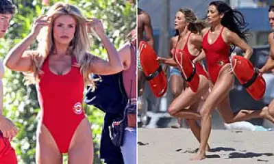 Baywatch Reboot Cast Defies Critics in Iconic Red Swimsuits During Filming