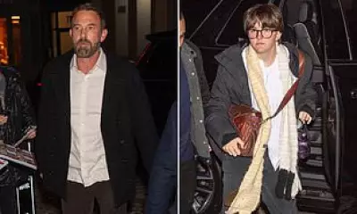 Ben Affleck Greeted by Fans on Broadway Night Out with Child Fin