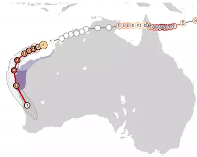 Cyclone Narelle's Rare Triple Landfall Path Across Australia Explained