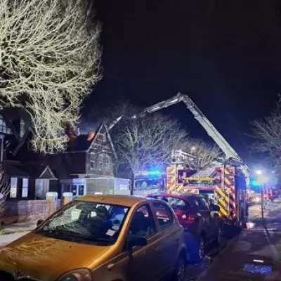 Eastbourne Derelict Building Engulfed in Flames, Risk of Collapse