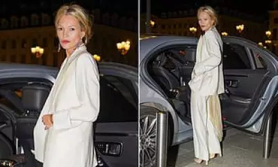 Kate Moss Stuns in Paris Fashion Week Style After Tom Ford Show