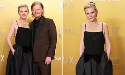 Kirsten Dunst Stuns at Actor Awards in Black Gown with Dramatic Open Back