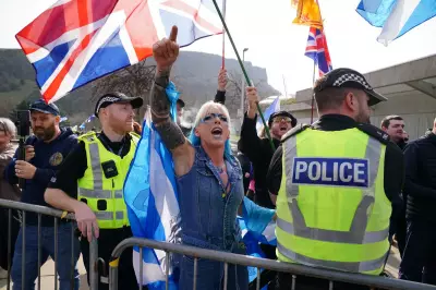 Police Separate Clashing Groups at Holyrood Anti-Immigration Rally