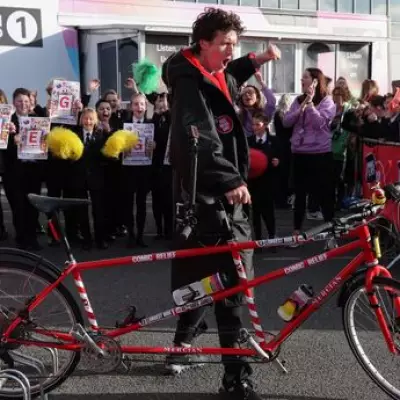 Prince William Joins Greg James on Epic Comic Relief Tandem Bike Challenge