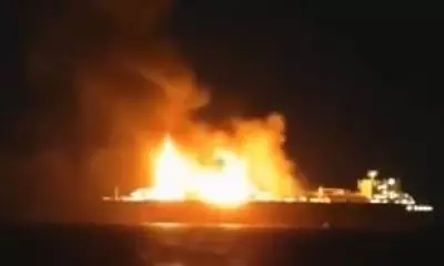 Russian LNG Tanker Ablaze in Mediterranean After Suspected Drone Strike