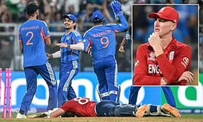Two Catches Define England's T20 World Cup Exit Against Dominant India
