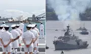 Allied Warships Parade Through Sydney Harbour in Historic Naval Display