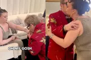 Elton John Presents Lola Young with Protective Evil Eye Ring at Oscars Party