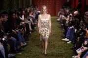 Gillian Anderson's Surprise Runway Debut at Paris Fashion Week for Miu Miu