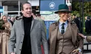 Hannah Waddingham Debuts New Boyfriend at Cheltenham Festival