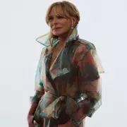 Kim Cattrall Stars in Debenhams X Ashish Spring Collection with Floral Trench Coat