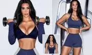 Kim Kardashian's Ultra-Slim Figure Stuns in NikeSKIMS Spring Collection Reveal