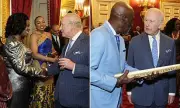 King Charles Receives Signed Bat from Cricket Legend Sir Viv Richards at Commonwealth Reception