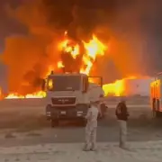Kuwait Airport Engulfed by Fire After Drone Attack on Fuel Tanks