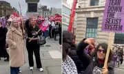 London Protest Clash: Women's Activists Confront Pro-Iran Regime Marchers
