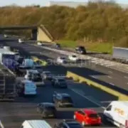 M1 Motorway Crash Causes Rush Hour Chaos with Four-Mile Traffic Queue