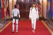 Melania Trump Hosts Robot at White House Education and Tech Summit