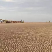 Mysterious Steel Structures Appear on Talacre Beach for Carbon Capture Project