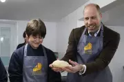 Prince William Jokes with Customer While Taking Pastry Order on St Piran's Day