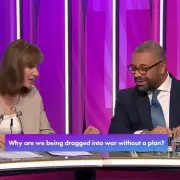 Question Time Audience Chuckles as Cleverly Squirms Over Middle East War Debate