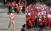 Streaker Disrupts Major Melbourne Teachers' Strike Over Pay and Conditions