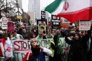 Thousands March in London Demanding End to US and Israeli Strikes on Iran