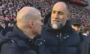Tottenham Boss Tudor's Awkward Handshake Gaffe with Staffer Mistaken for Slot