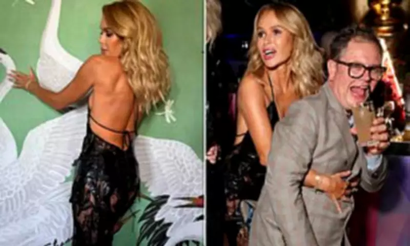Amanda Holden Stuns in Backless Gown at BAFTA Bash with Alan Carr