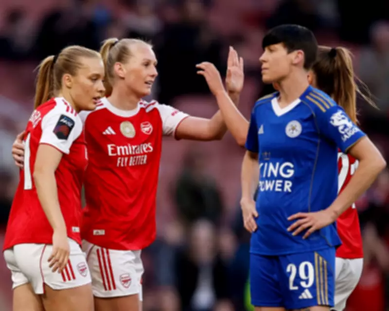 Arsenal thrash Leicester 7-0 to keep WSL title pressure on Man City