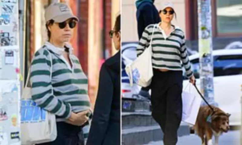 Aubrey Plaza Shows Off Pregnancy Bump During New York Dog Walk