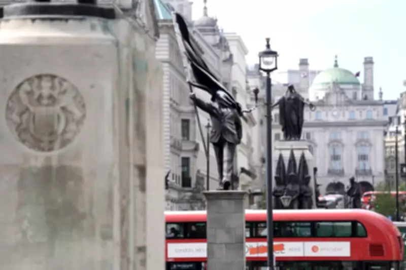 Banksy Claims New London Statue of Man with Flag on Pall Mall
