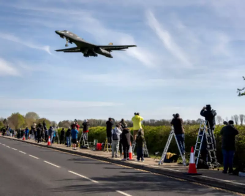 Bittersweet Spectacle: Families Watch US Warplanes at RAF Fairford