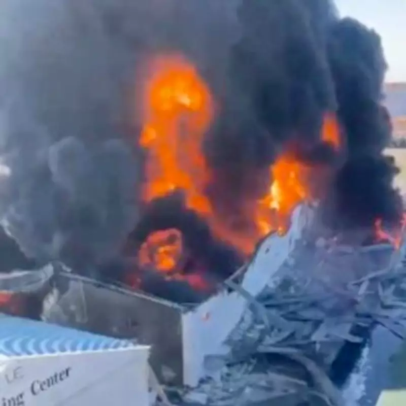 British Oil Plant in Iraq Engulfed by Fire After Suspected Iranian Drone Strike