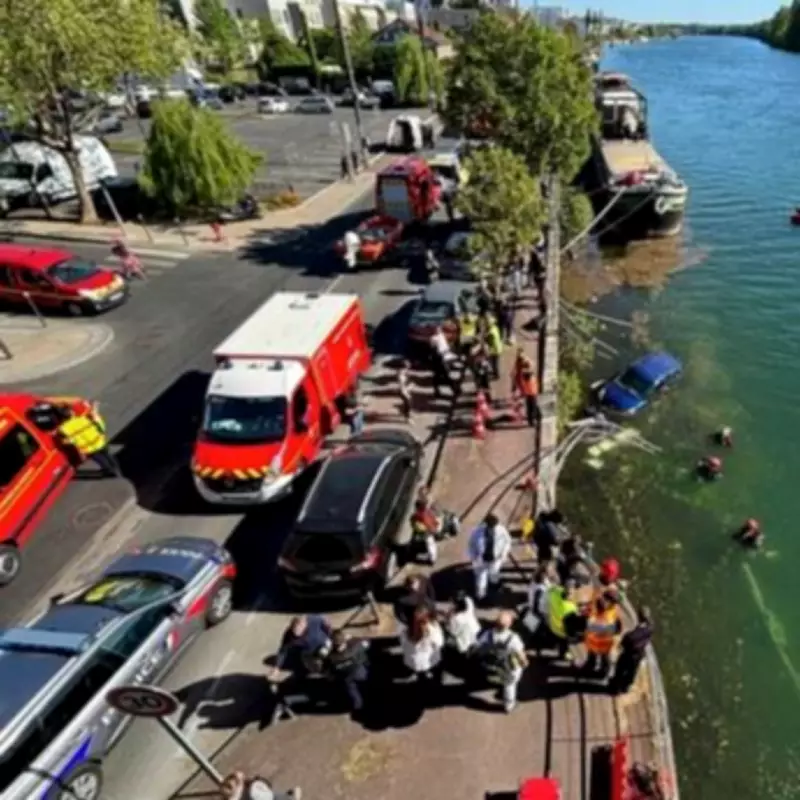 Bus Plunges into River Seine with Passengers Aboard in France