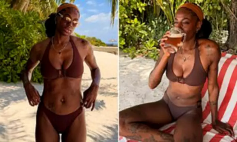 Cat Burns Flaunts Bikini Body Post-Breast Reduction Surgery in Maldives