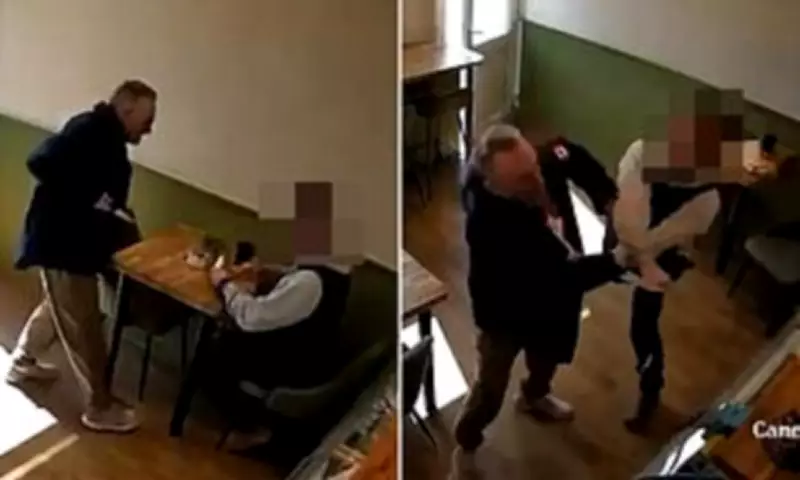 CCTV Captures Knifeman's Calm Café Attack in Bolton Before Arrest