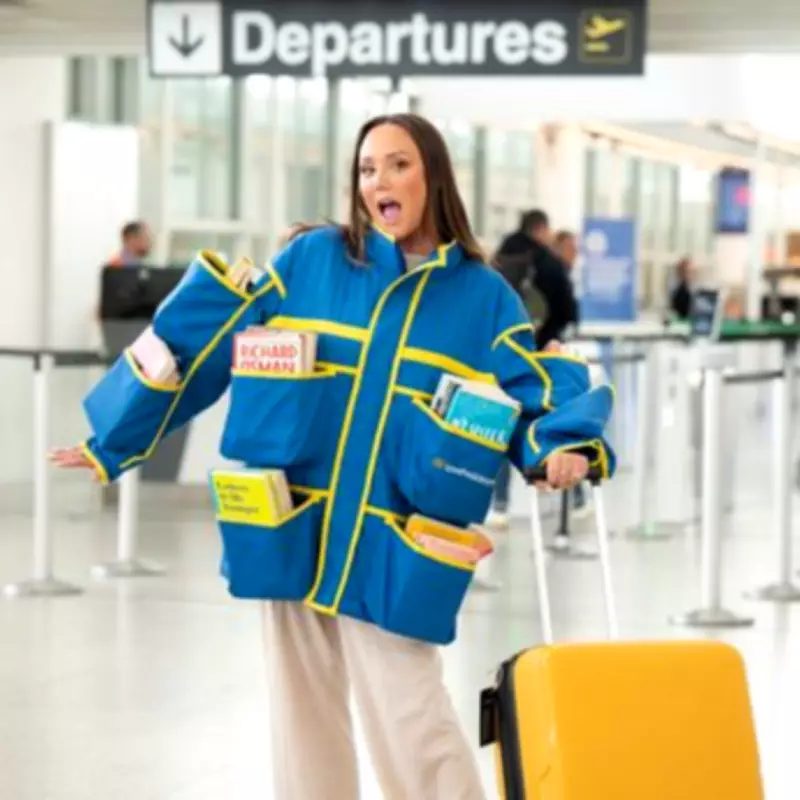 Charlotte Crosby Models 12-Pocket 'Book Jacket' for Holiday Reading