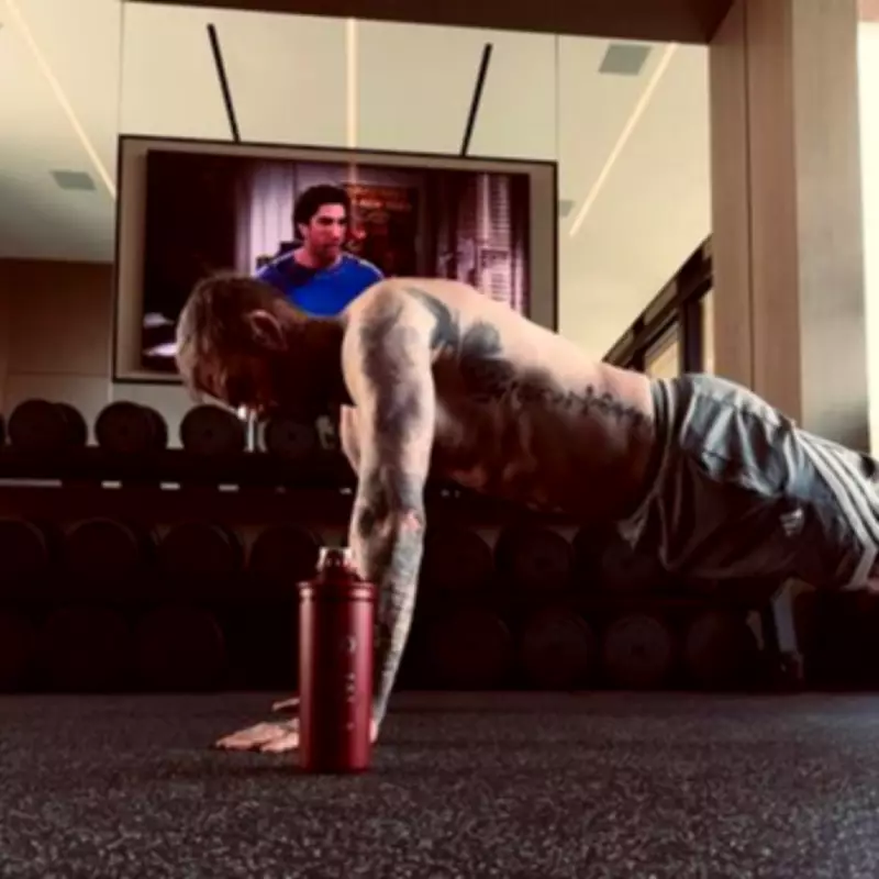 David Beckham, 50, Shows Off Ripped Physique While Working Out to Friends