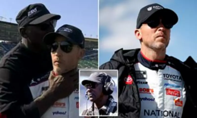 Denny Hamlin Breaks Silence on Michael Jordan's Throat-Grab Celebration