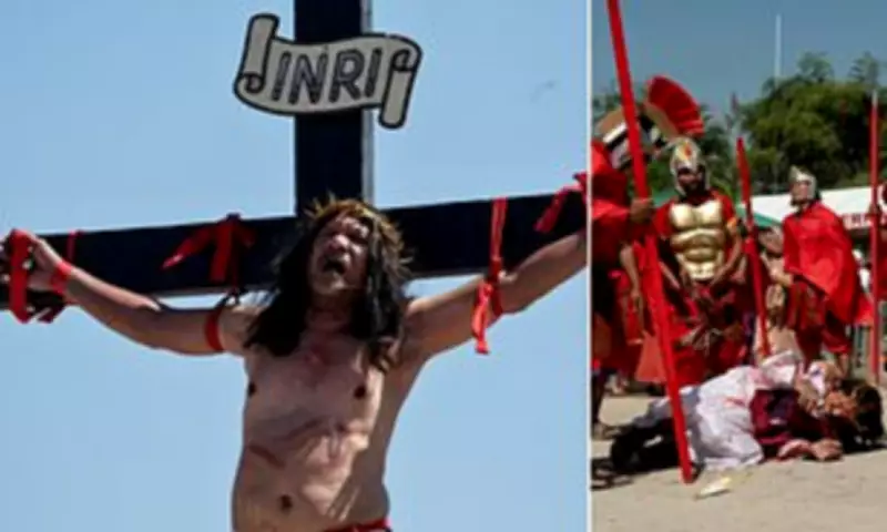 Devout Catholic Nailed to Cross in Philippines' Annual Good Friday Re-enactment