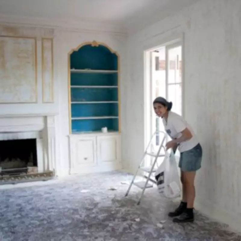 DIY Renovator Uncovers Vintage Tiles Beneath Fireplace Stonewash