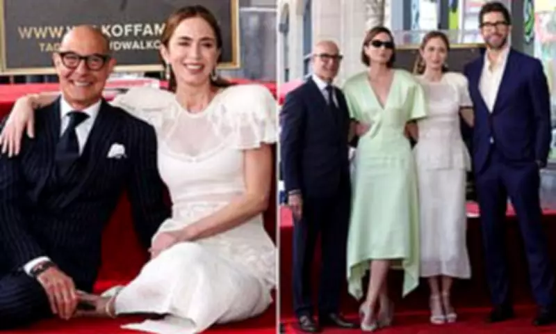 Emily Blunt and Stanley Tucci Receive Hollywood Walk of Fame Stars with Family Support