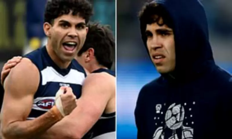 Extortion fears cloud Tyson Stengle's AFL future amid Geelong absence
