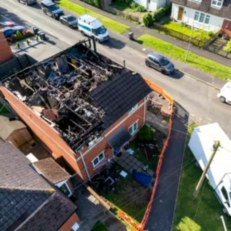 Family's New Home Gutted by Fire Hours After Moving In, Removal Van Still Parked Outside