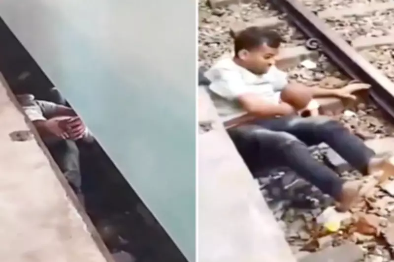 Father Shields Baby Under Moving Train in Bangladesh Miracle