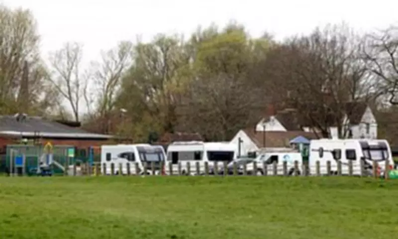 Fury as Traveller Caravans Occupy Birmingham Park Playground Before Easter