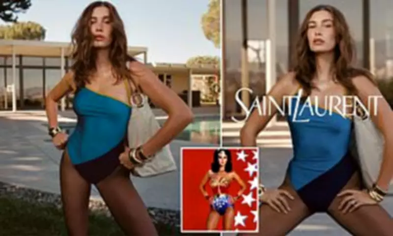 Hailey Bieber Channels Wonder Woman in YSL Summer Campaign Ads