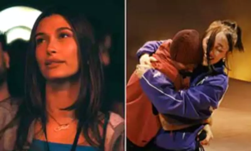 Hailey Bieber Pushes Billie Eilish Onstage at Justin's Coachella Comeback